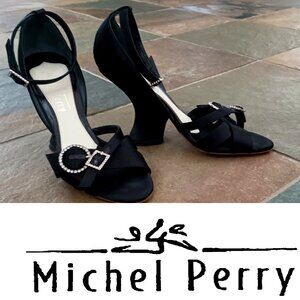 Michel Perry Heels Evening Satin Pump